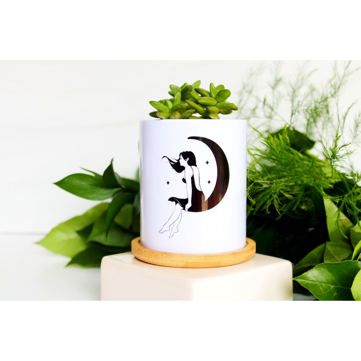 Girl Sitting in the Moon - Special Edition Tall Mod Pot™