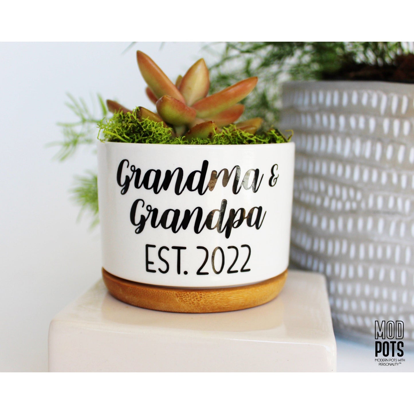 Grandma & Grandpa Est. YEAR (bubble font)
