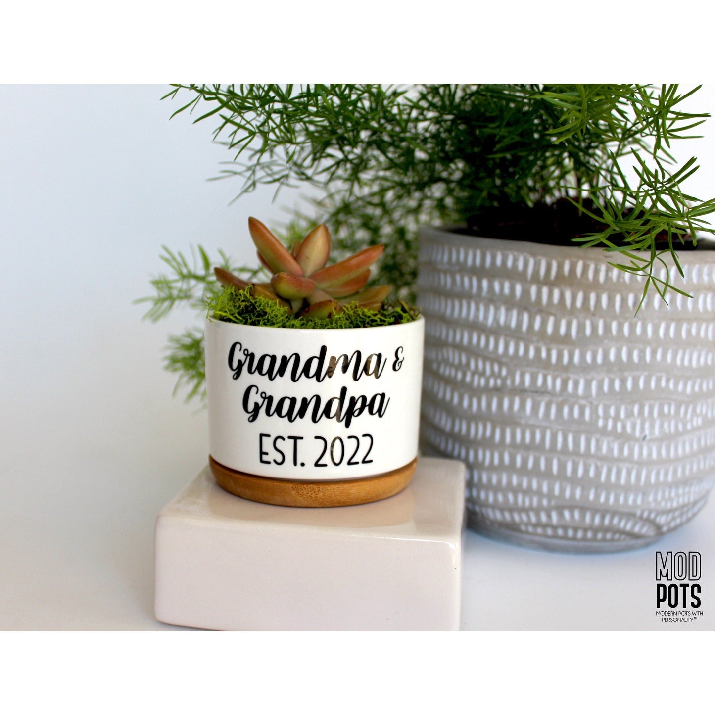 Grandma & Grandpa Est. YEAR (bubble font)