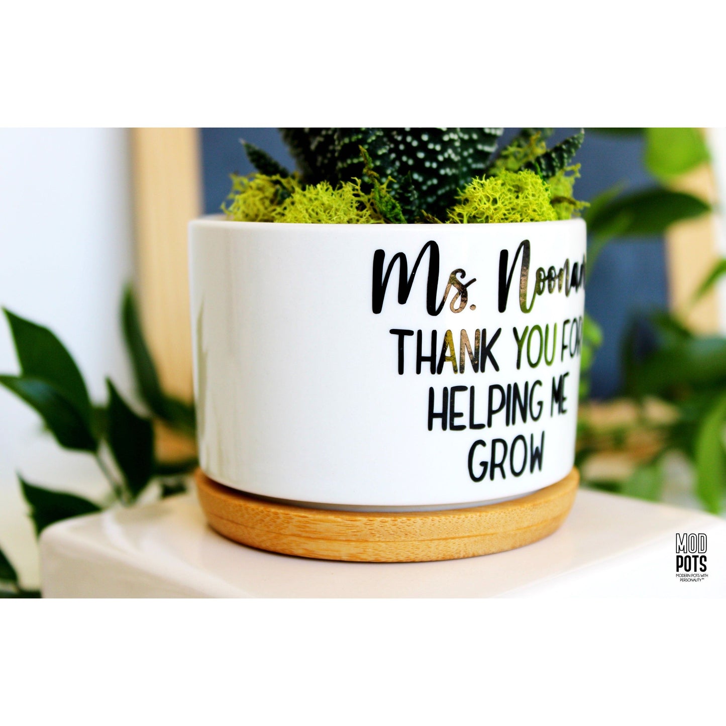 Name, Thank You For Helping Me Grow with Name on Back (personalizable)