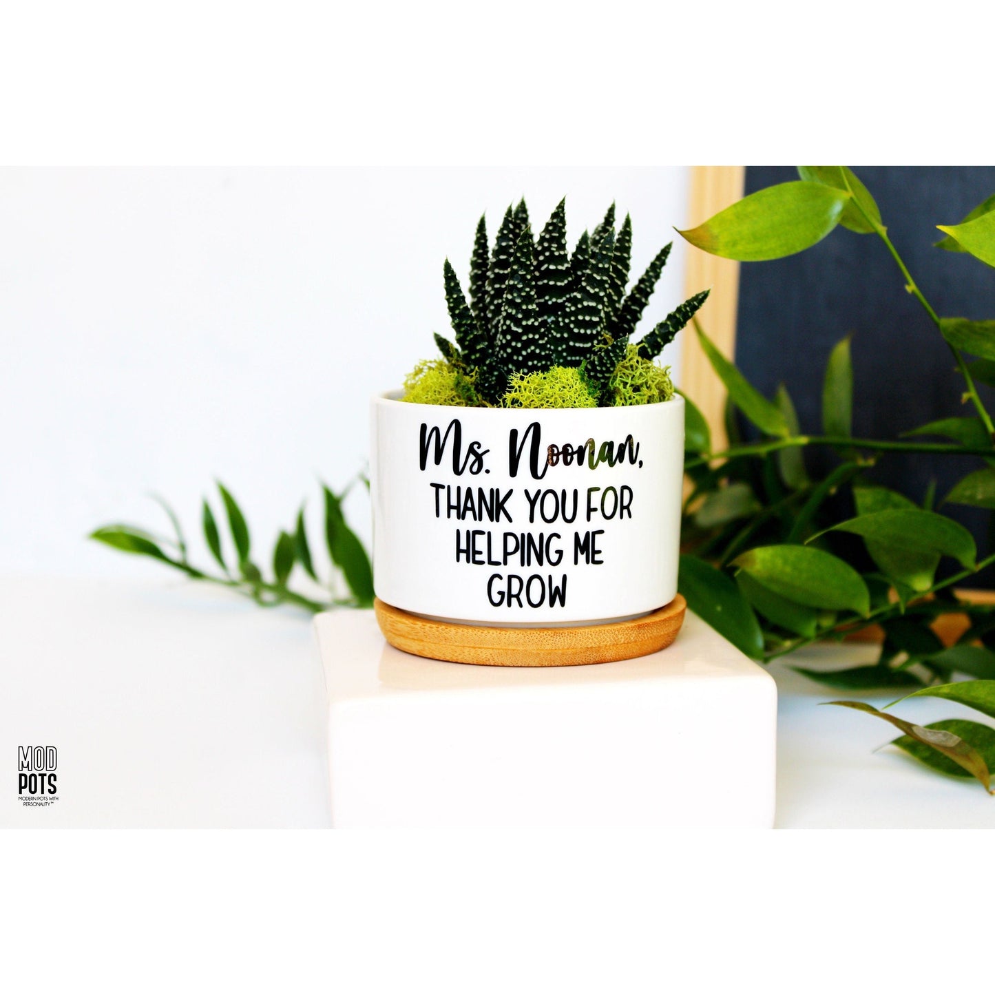 Name, Thank You For Helping Me Grow with Name on Back (personalizable)