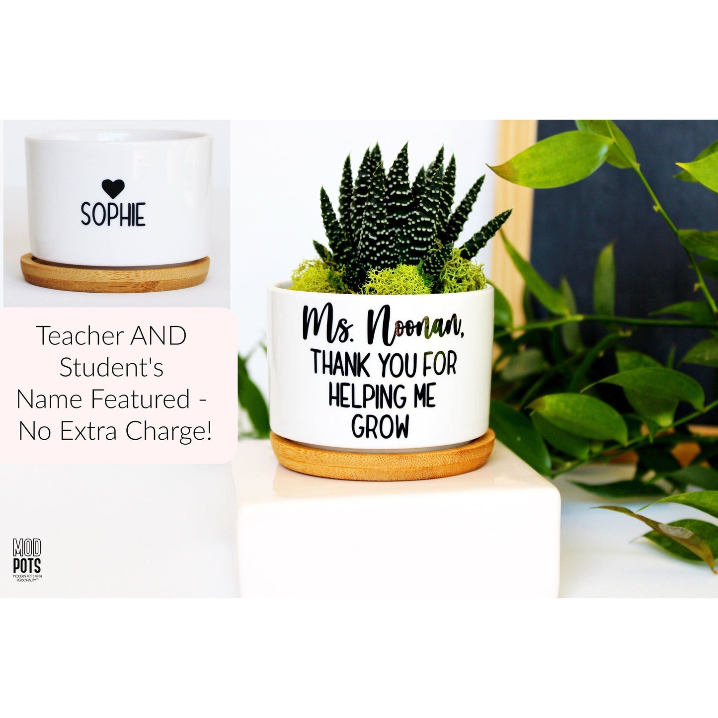 Name, Thank You For Helping Me Grow with Name on Back (personalizable)