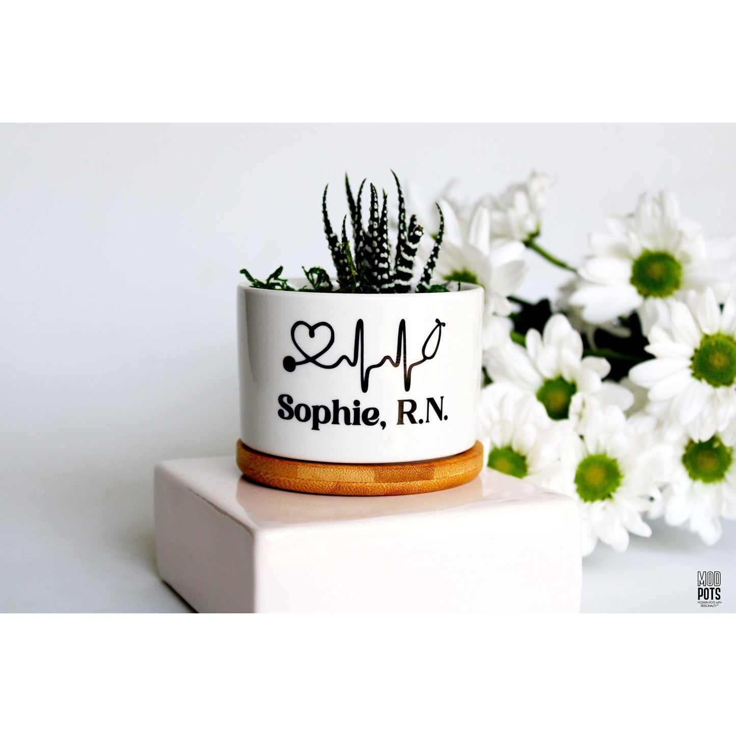 Stethoscope, R.N. & Name (personalizable)