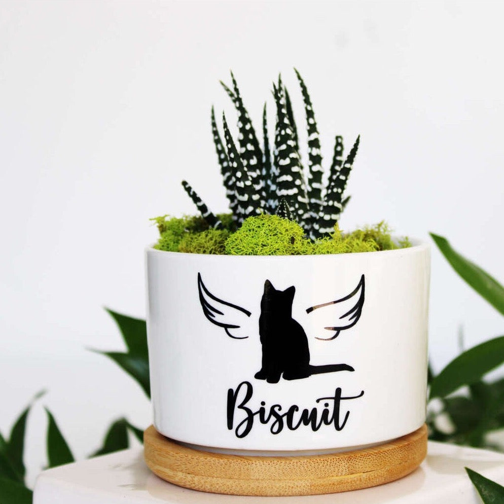 Cat with Angel Wings Personalized with Your Pet's Name