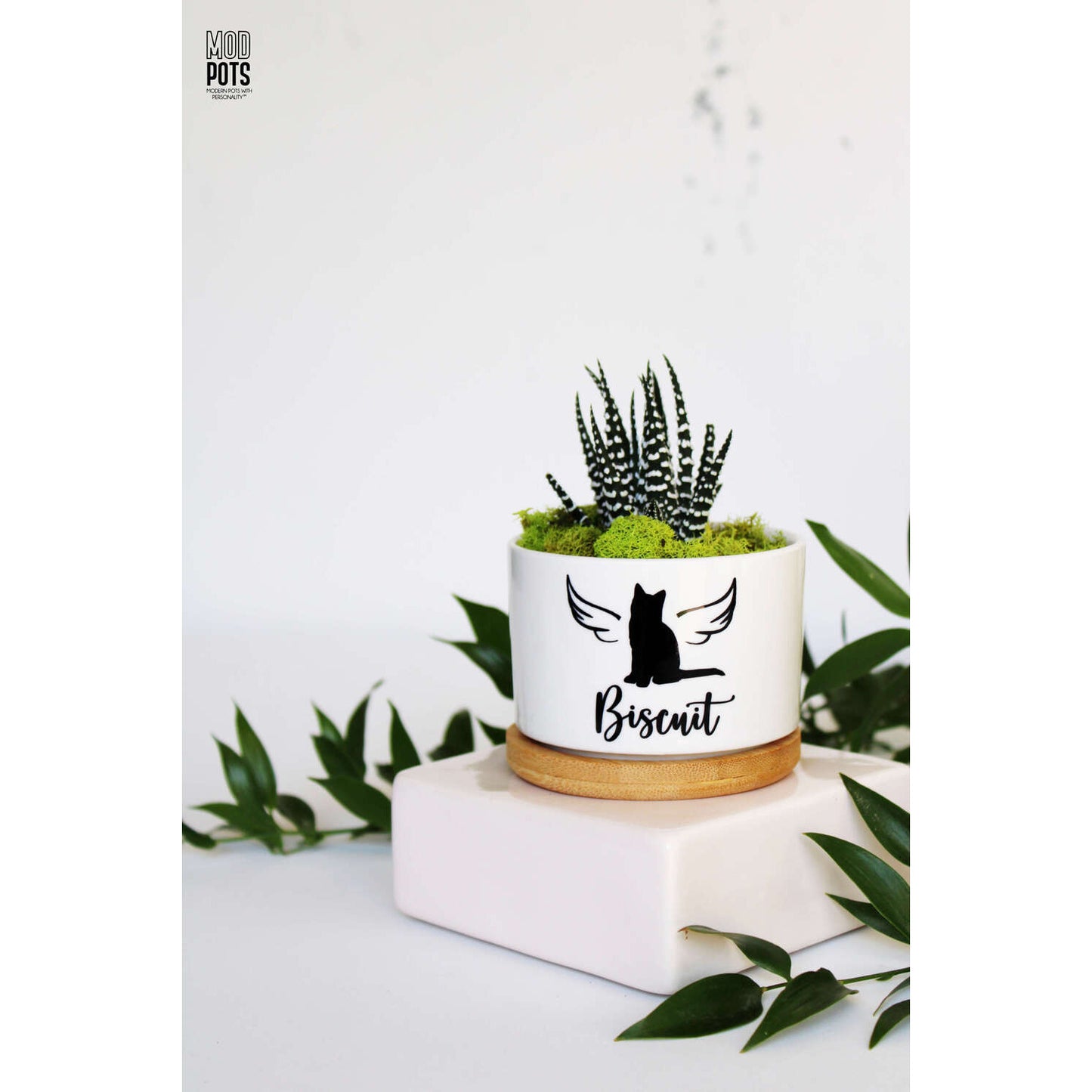 Cat with Angel Wings Personalized with Your Pet's Name