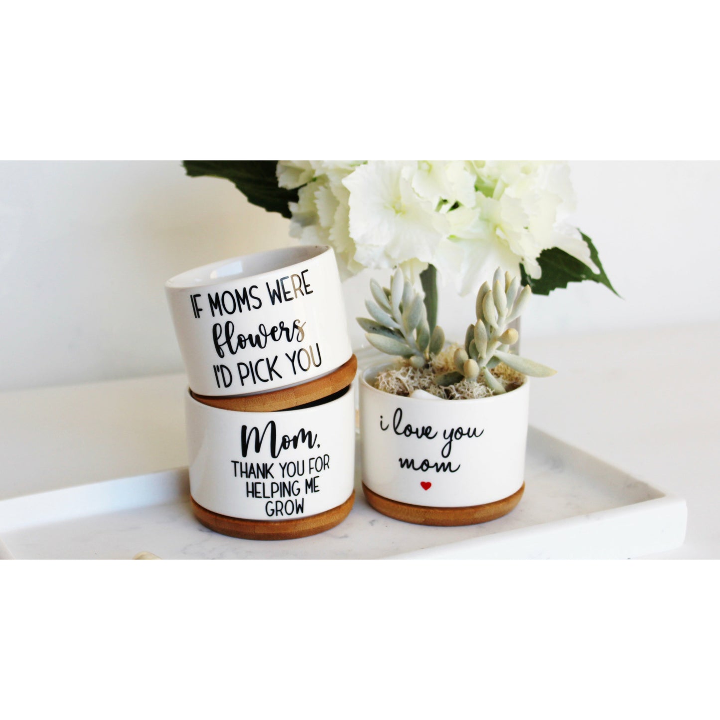 I Love You Mom with Small Red Heart