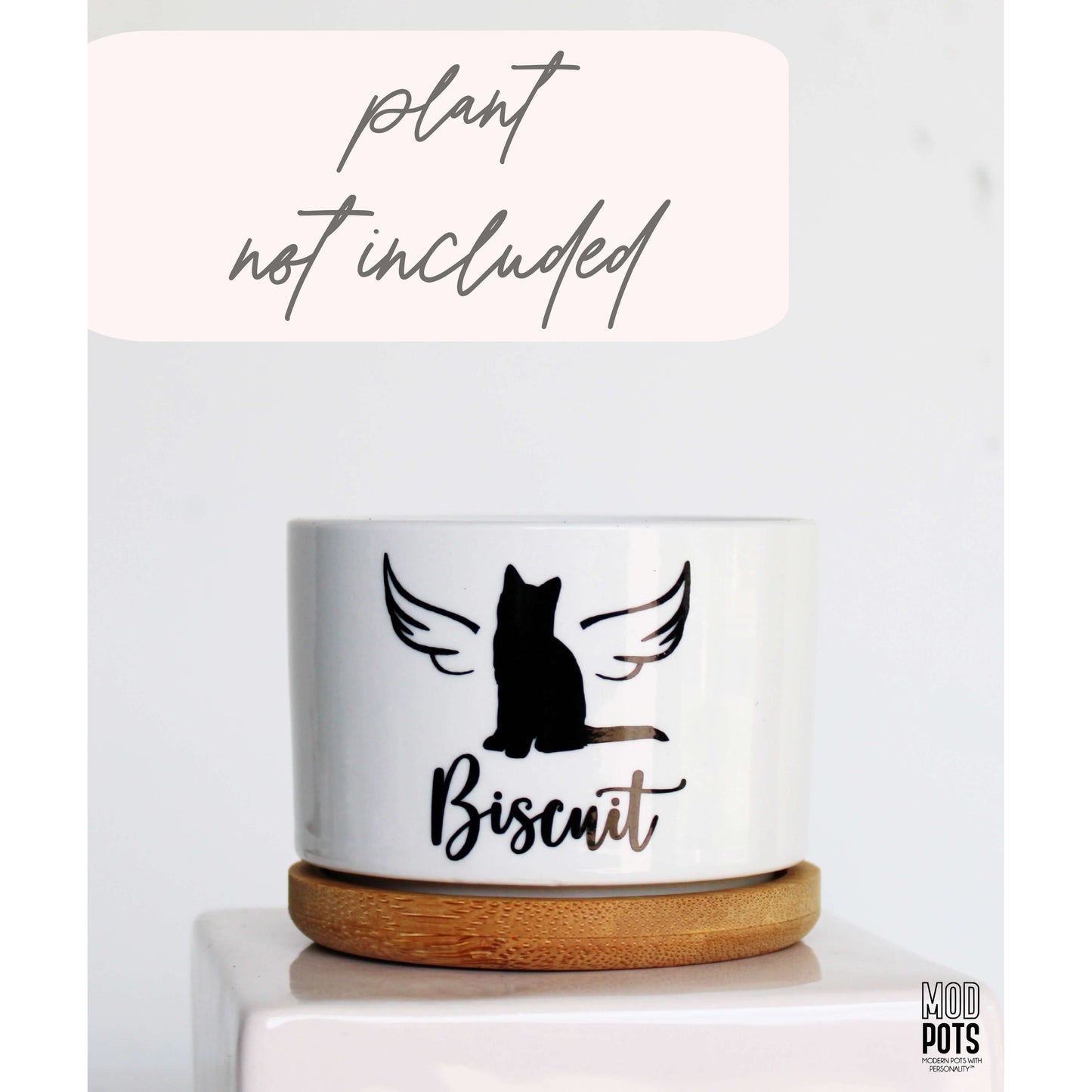 Cat with Angel Wings Personalized with Your Pet's Name