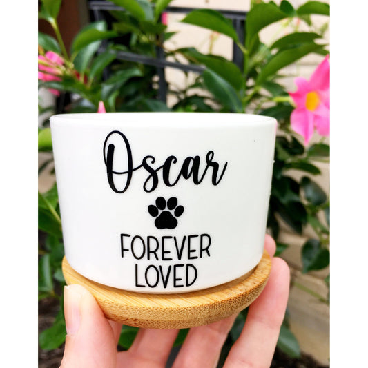 Pet Name, Paw Print, Forever Loved (personalizable)