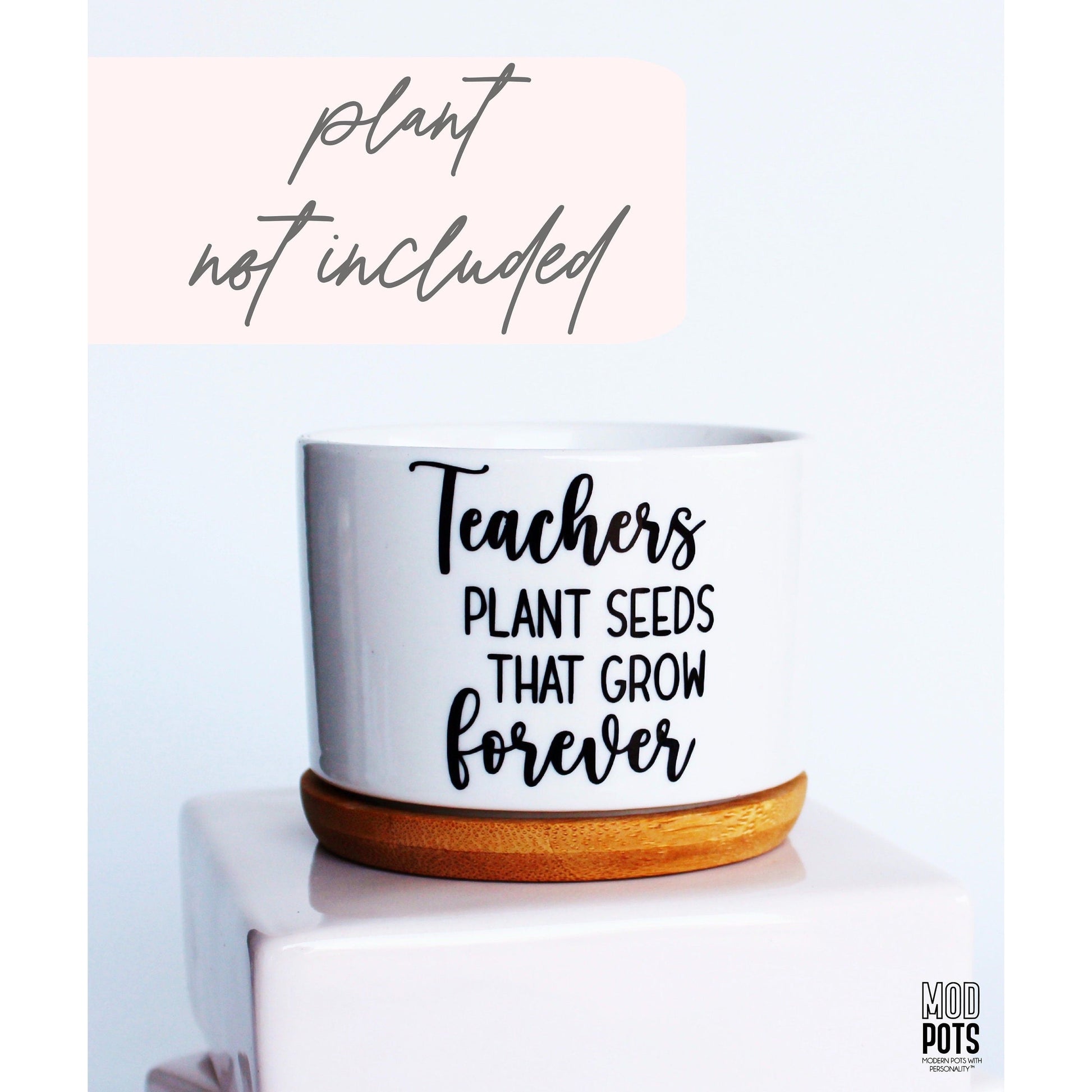 teachers plant seeds that grow forever Teachers Plant Seeds That Grow Forever (personalizable) – Mod Pots Shop