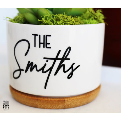 Last Name Personalized Planter