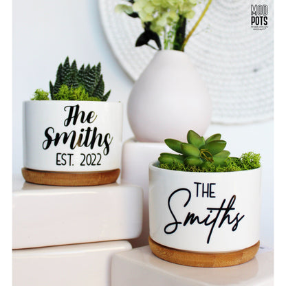 Last Name Personalized Planter