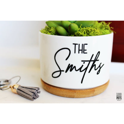 Last Name Personalized Planter