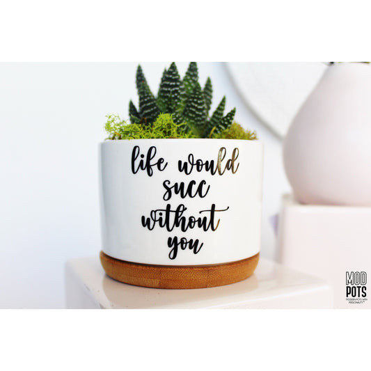 Life Would Succ Without You (cursive font)