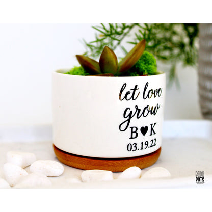 Let Love Grow (Personalizable Couples Pot)