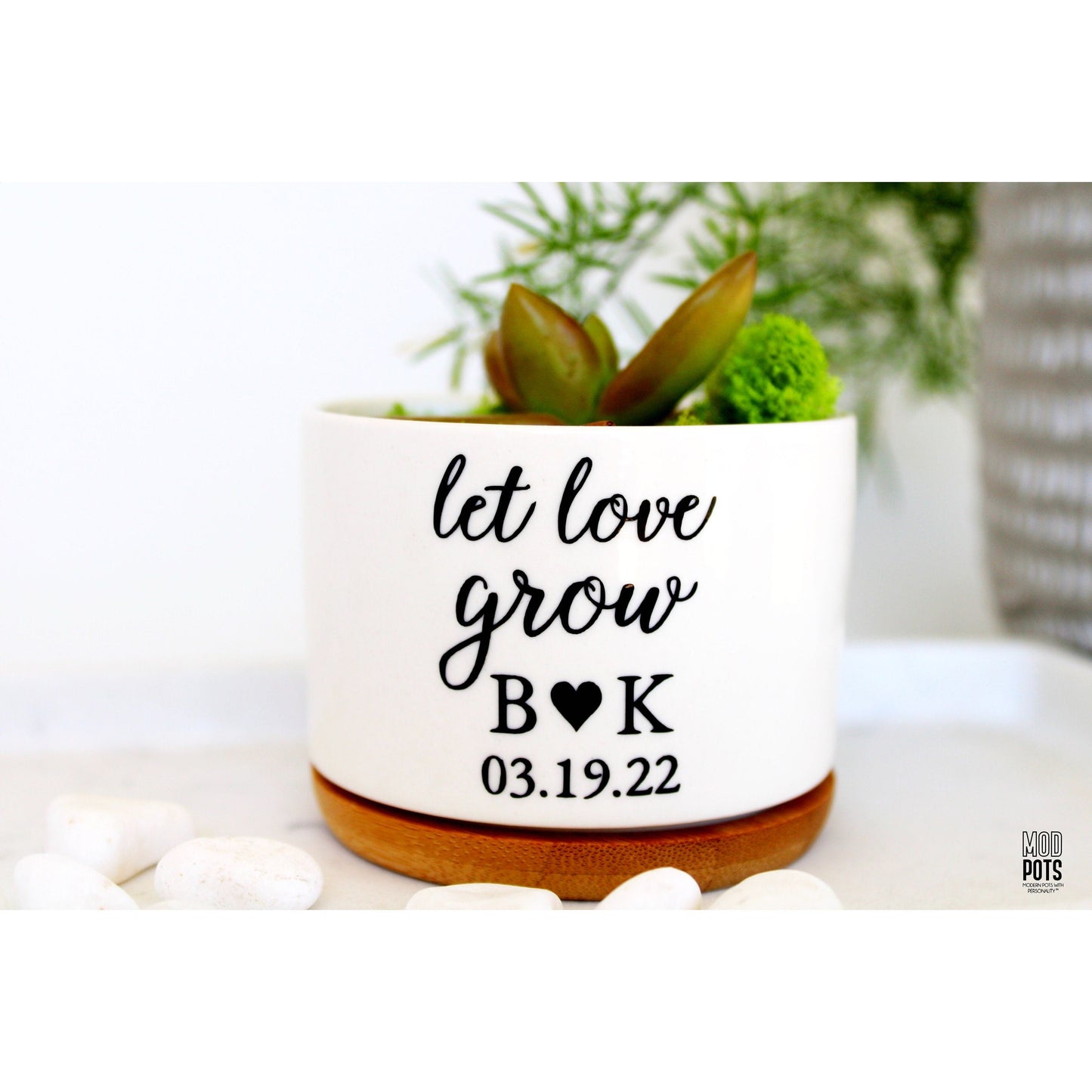 Let Love Grow (Personalizable Couples Pot)