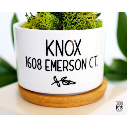 Last Name & Address Planter (Personalizable)