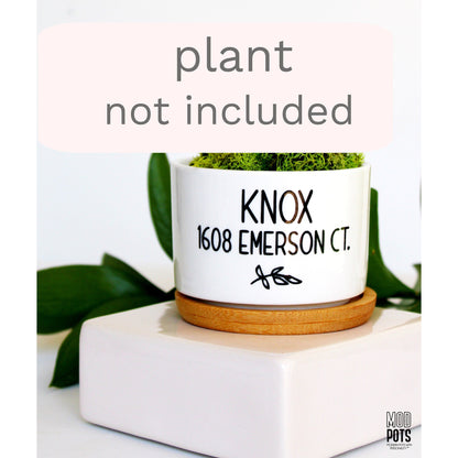 Last Name & Address Planter (Personalizable)