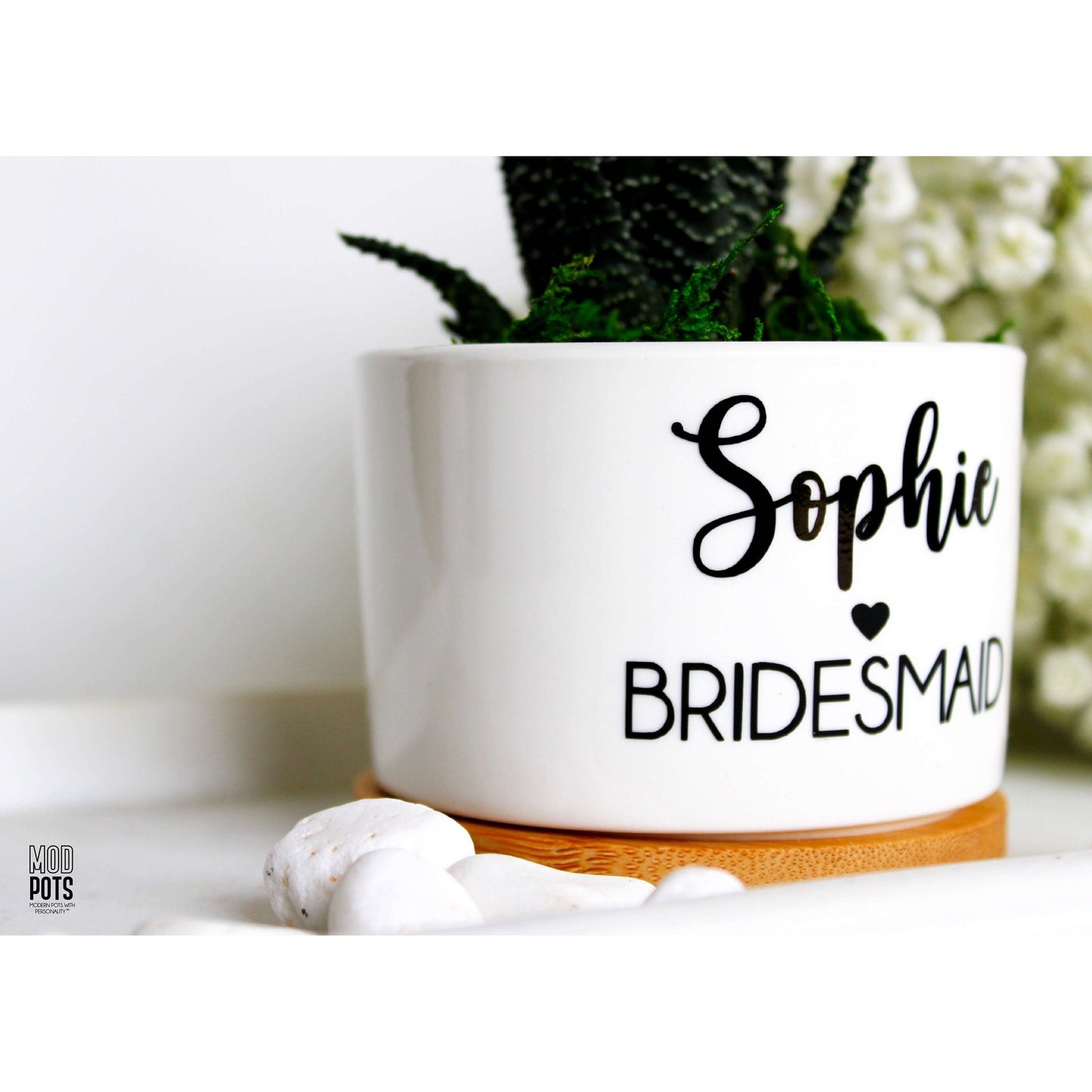 Bridesmaid Personalized Pot