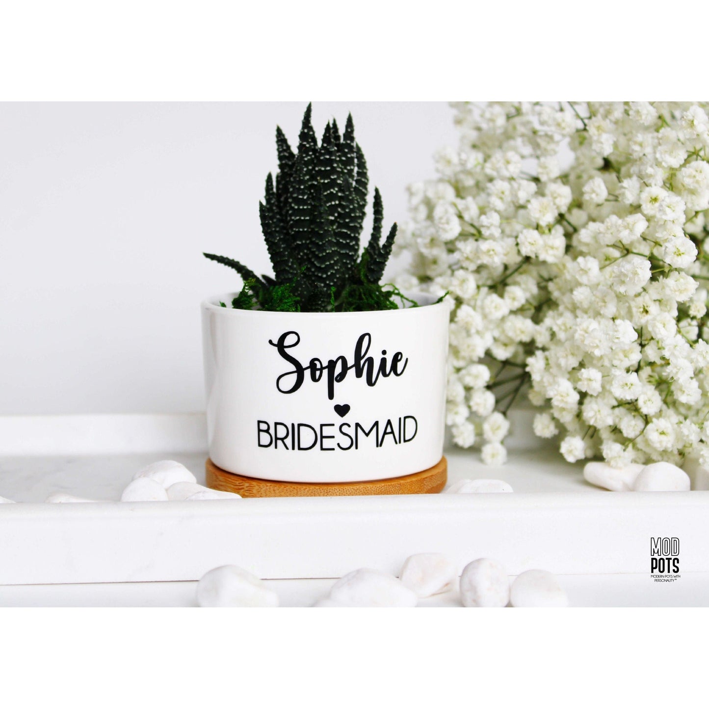 Bridesmaid Personalized Pot