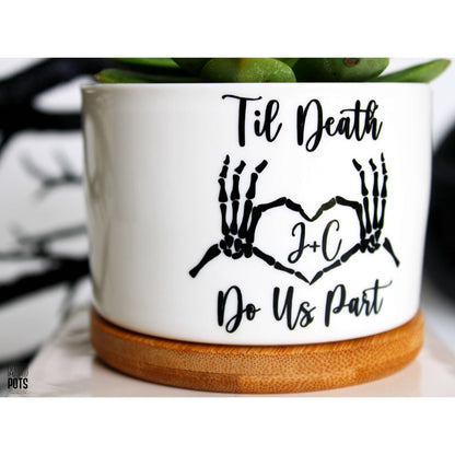 'Til Death Do Us Part, Skeleton Hands Heart (personalizable)