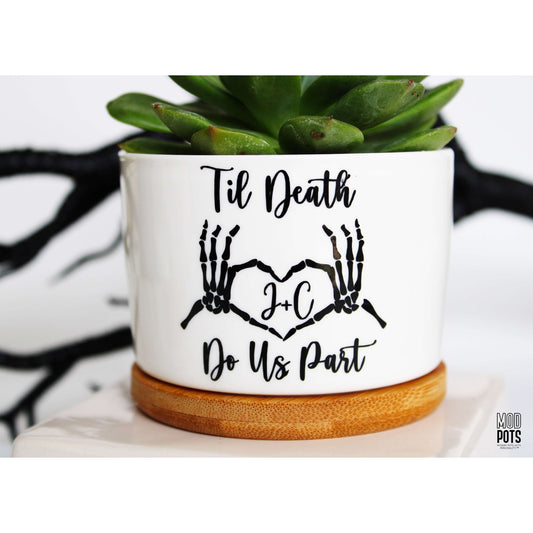 'Til Death Do Us Part, Skeleton Hands Heart (personalizable)