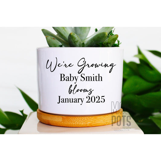 We're Growing Baby Smith Blooms Month/Year (personalizable)