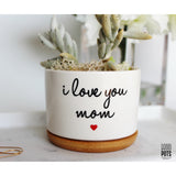 I Love You Mom with Small Red Heart