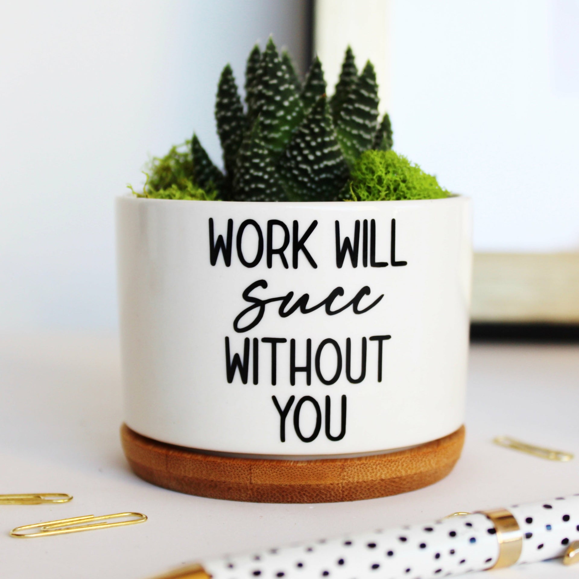 life would succ without you succulent Work Will Succ Without You – Mod Pots Shop