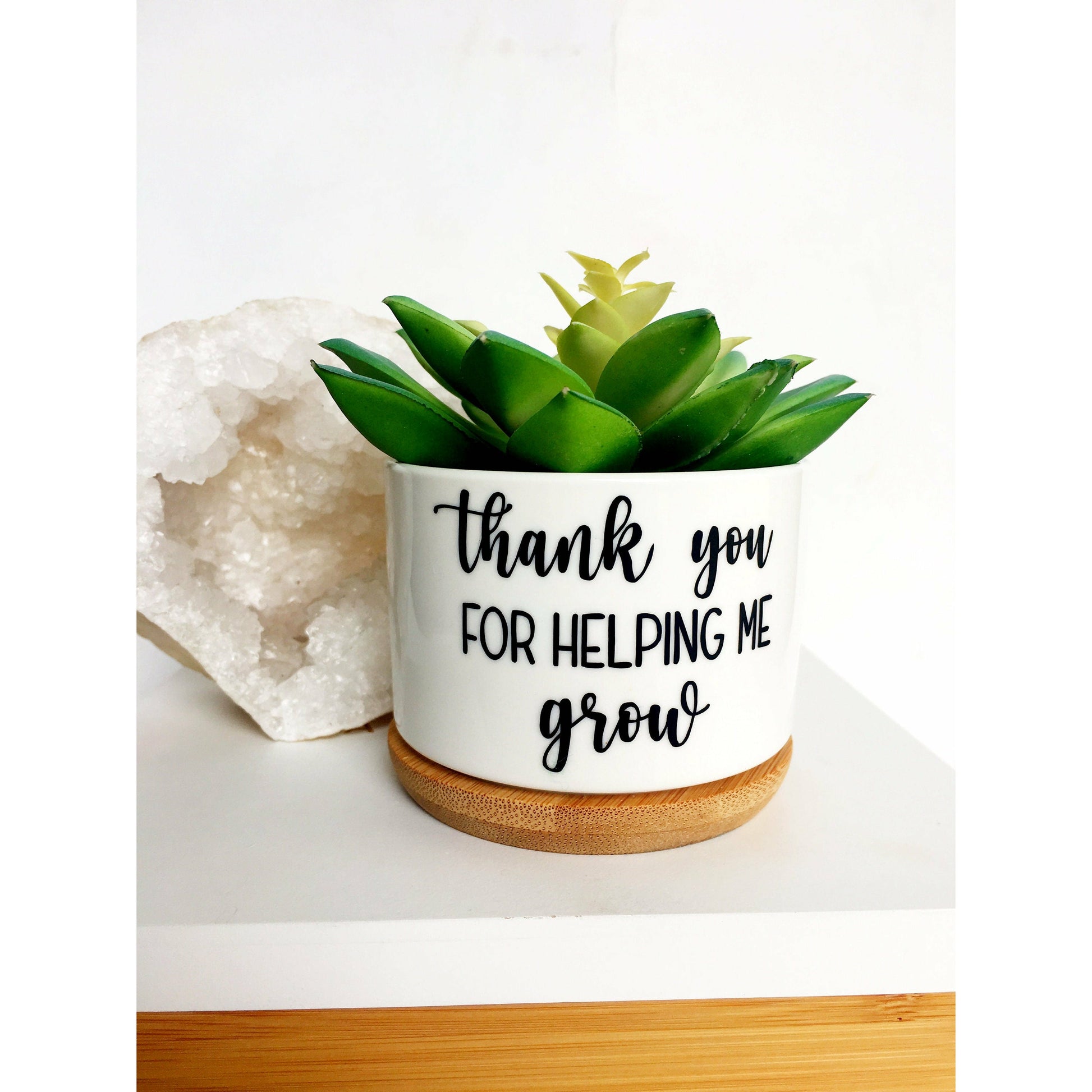 thank you for helping me grow succulent Thank You For Helping Me Grow (Leaf) – Mod Pots Shop