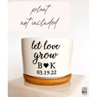 Let Love Grow Personalized with Initials & Date